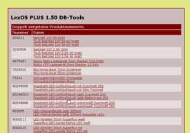 Arbeitsoberfl&auml;che LexOS DB-Tool